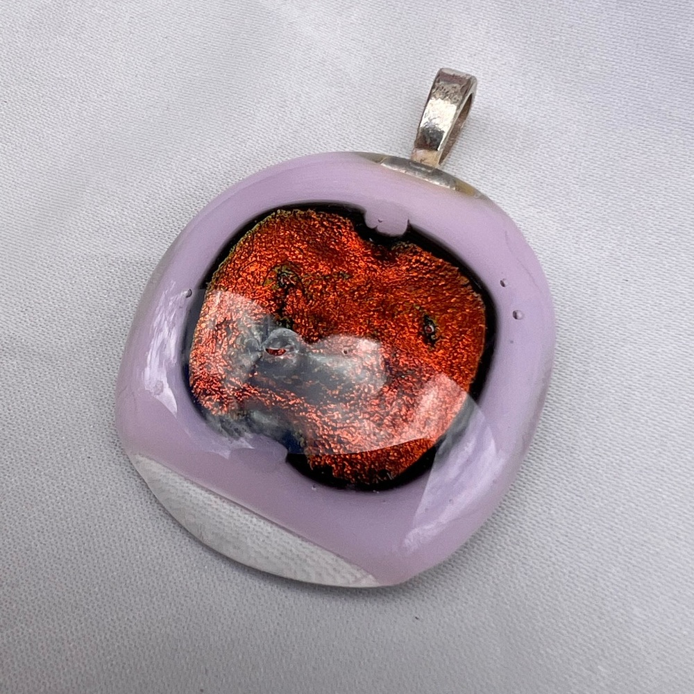 Handcrafted Dichroic Glass Pendant